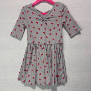 Dotdotsmile Dress Size 2T Gray with Red Hearts New with Tags